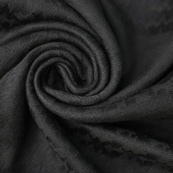 Men's Black Military Shemagh Tactical Desert 100% Cotton Keffiyeh Scarf Wrap - Picture 7 of 7